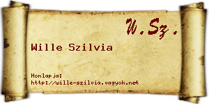 Wille Szilvia névjegykártya